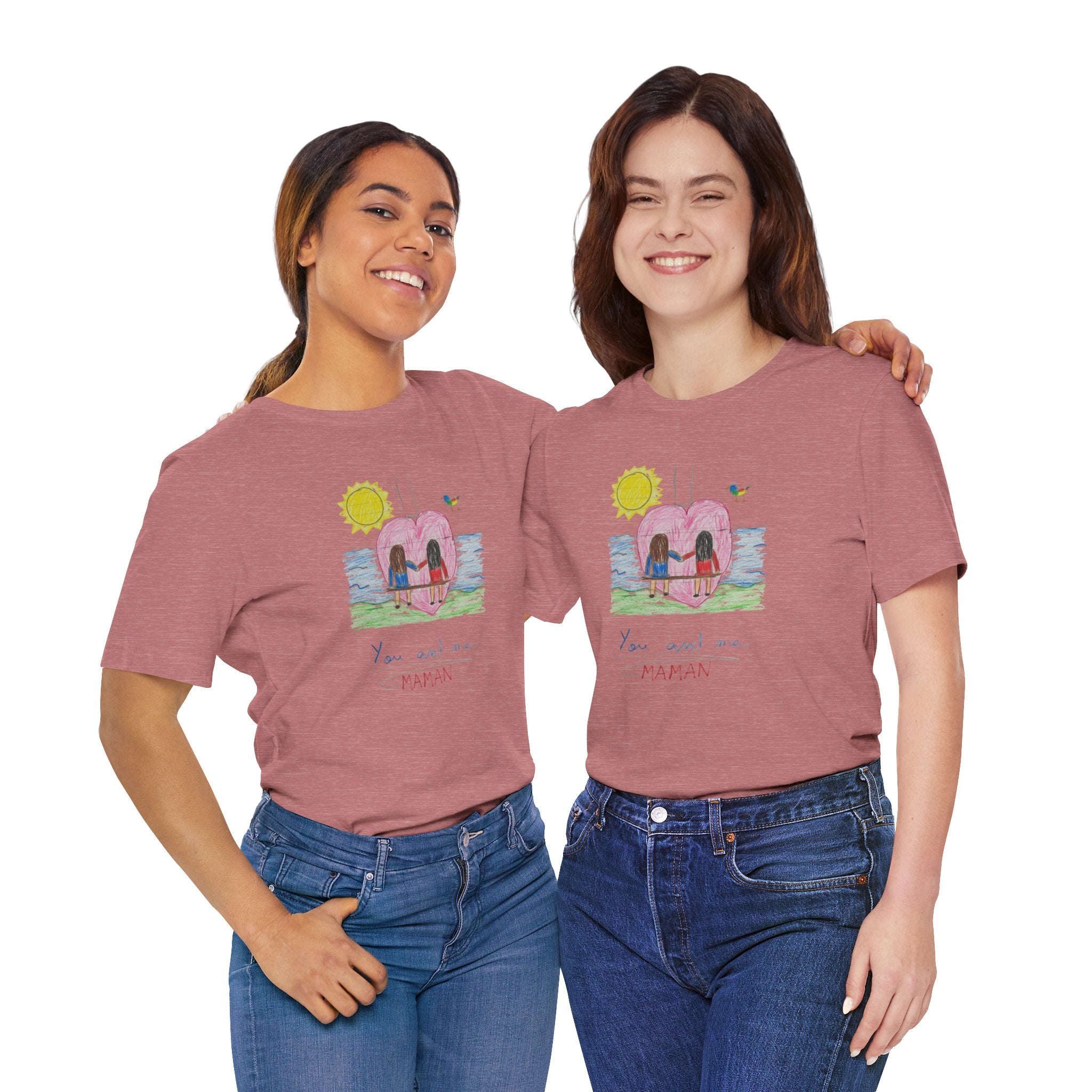 Mother’s Day Kids’ Art T-Shirt — “Pour fête des mères” Custom Children’s Creations Tee