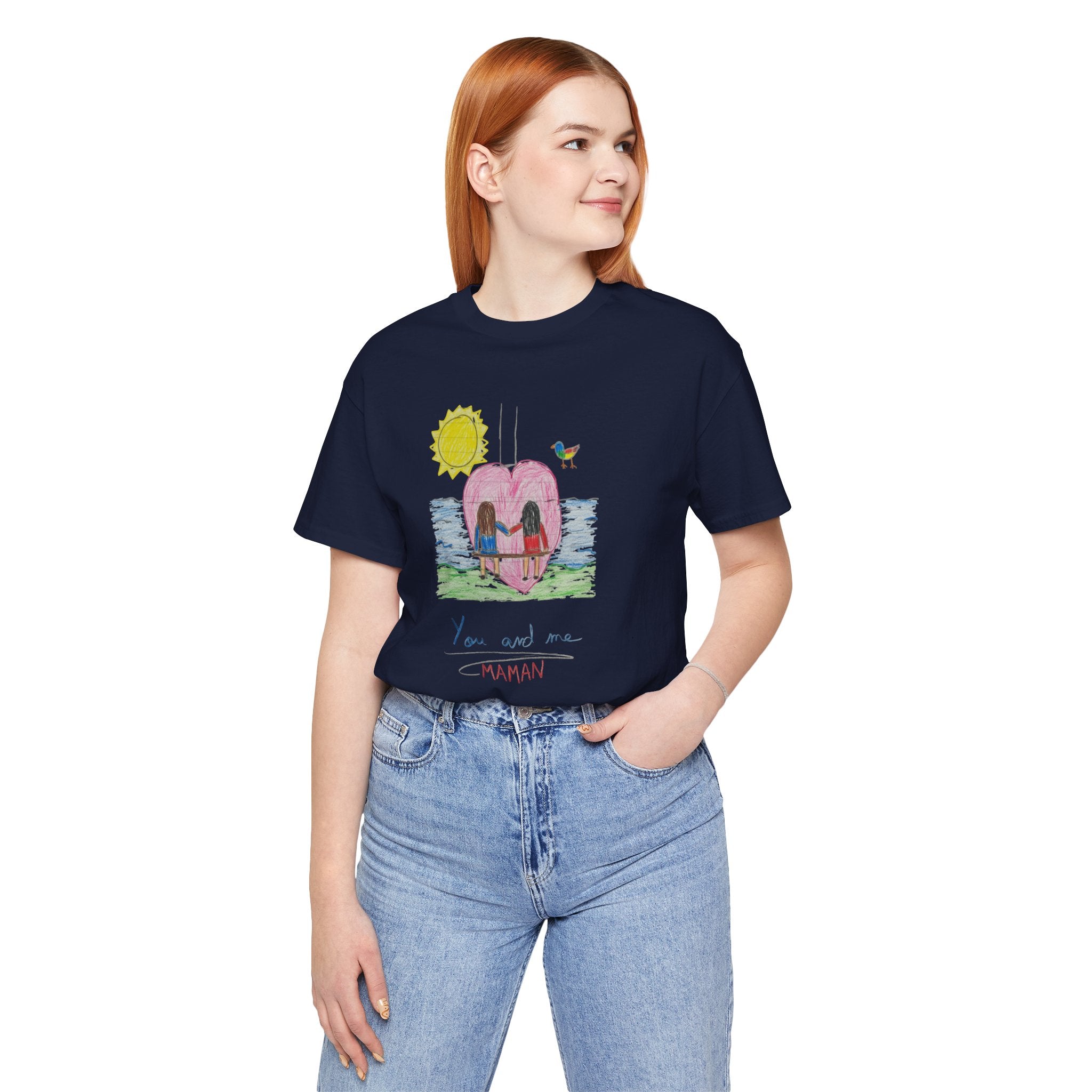 Mother’s Day Kids’ Art T-Shirt — “Pour fête des mères” Custom Children’s Creations Tee