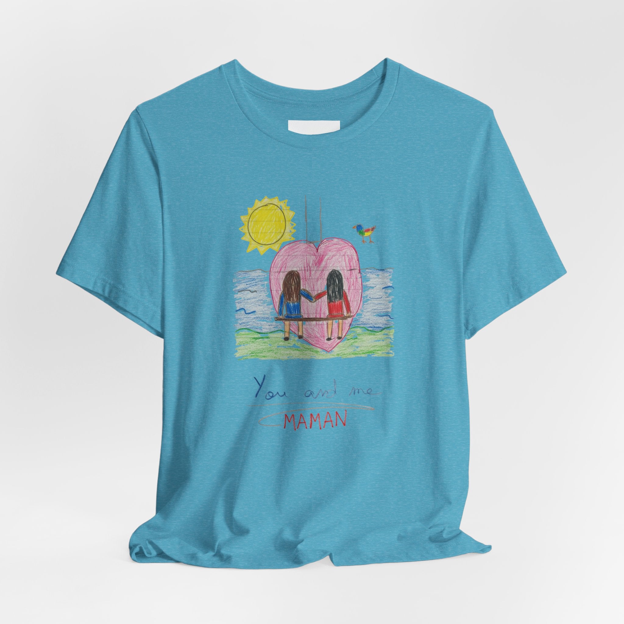 Mother’s Day Kids’ Art T-Shirt — “Pour fête des mères” Custom Children’s Creations Tee