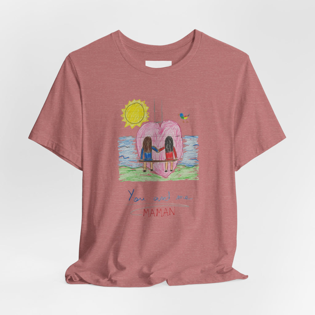 Mother’s Day Kids’ Art T-Shirt — “Pour fête des mères” Custom Children’s Creations Tee