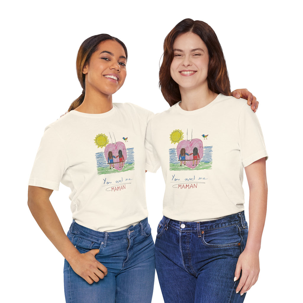Mother’s Day Kids’ Art T-Shirt — “Pour fête des mères” Custom Children’s Creations Tee