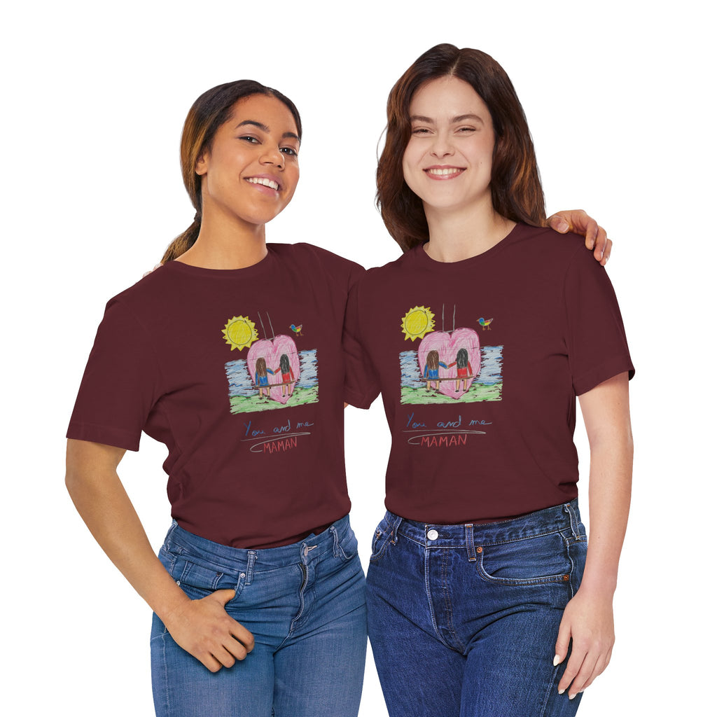 Mother’s Day Kids’ Art T-Shirt — “Pour fête des mères” Custom Children’s Creations Tee