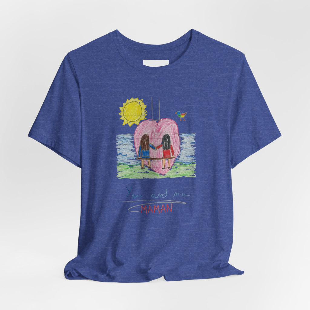 Mother’s Day Kids’ Art T-Shirt — “Pour fête des mères” Custom Children’s Creations Tee