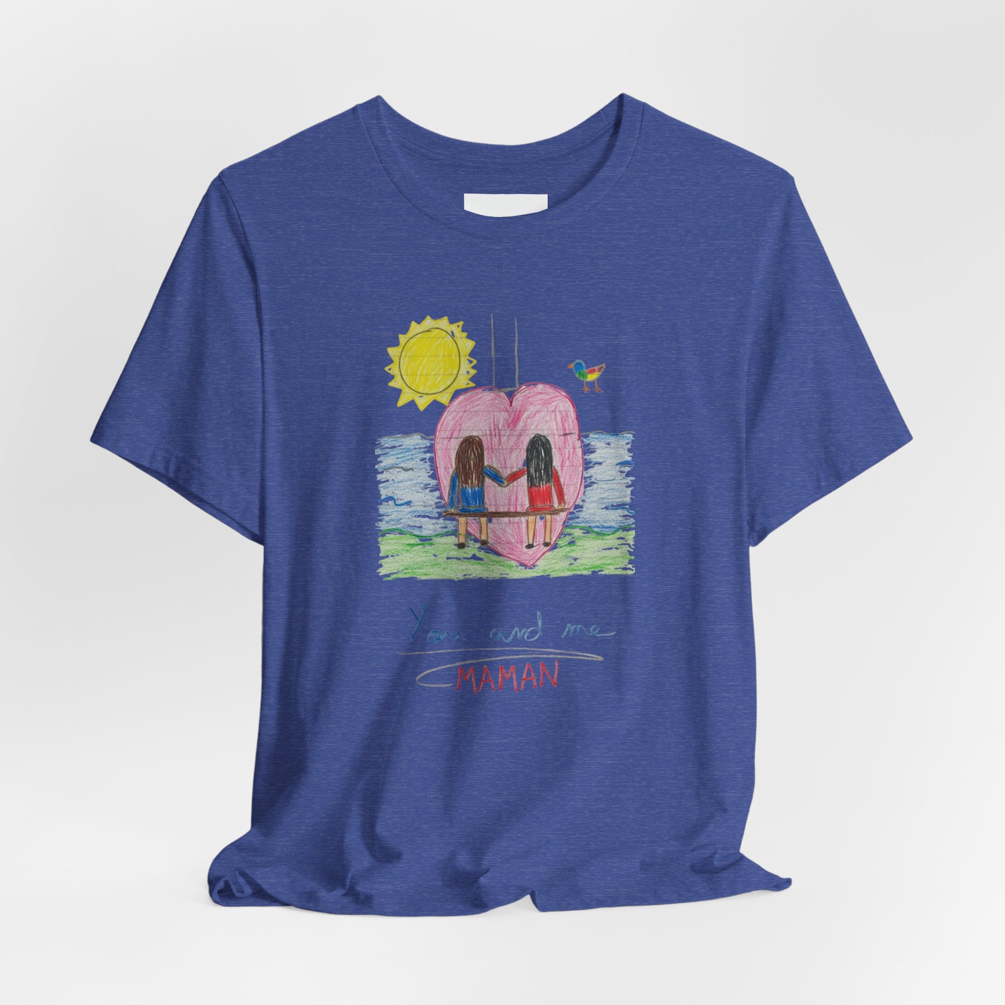 Mother’s Day Kids’ Art T-Shirt — “Pour fête des mères” Custom Children’s Creations Tee