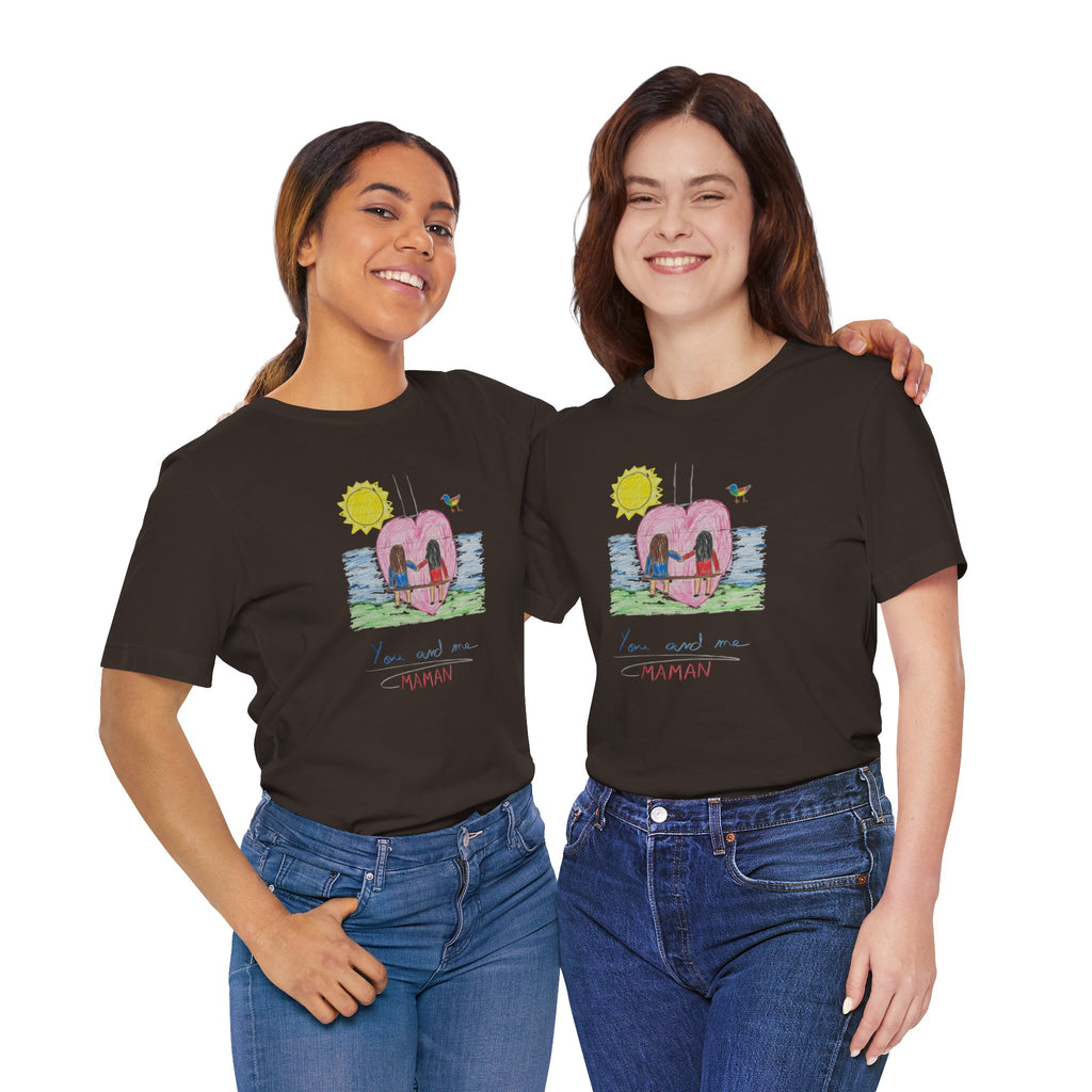 Mother’s Day Kids’ Art T-Shirt — “Pour fête des mères” Custom Children’s Creations Tee