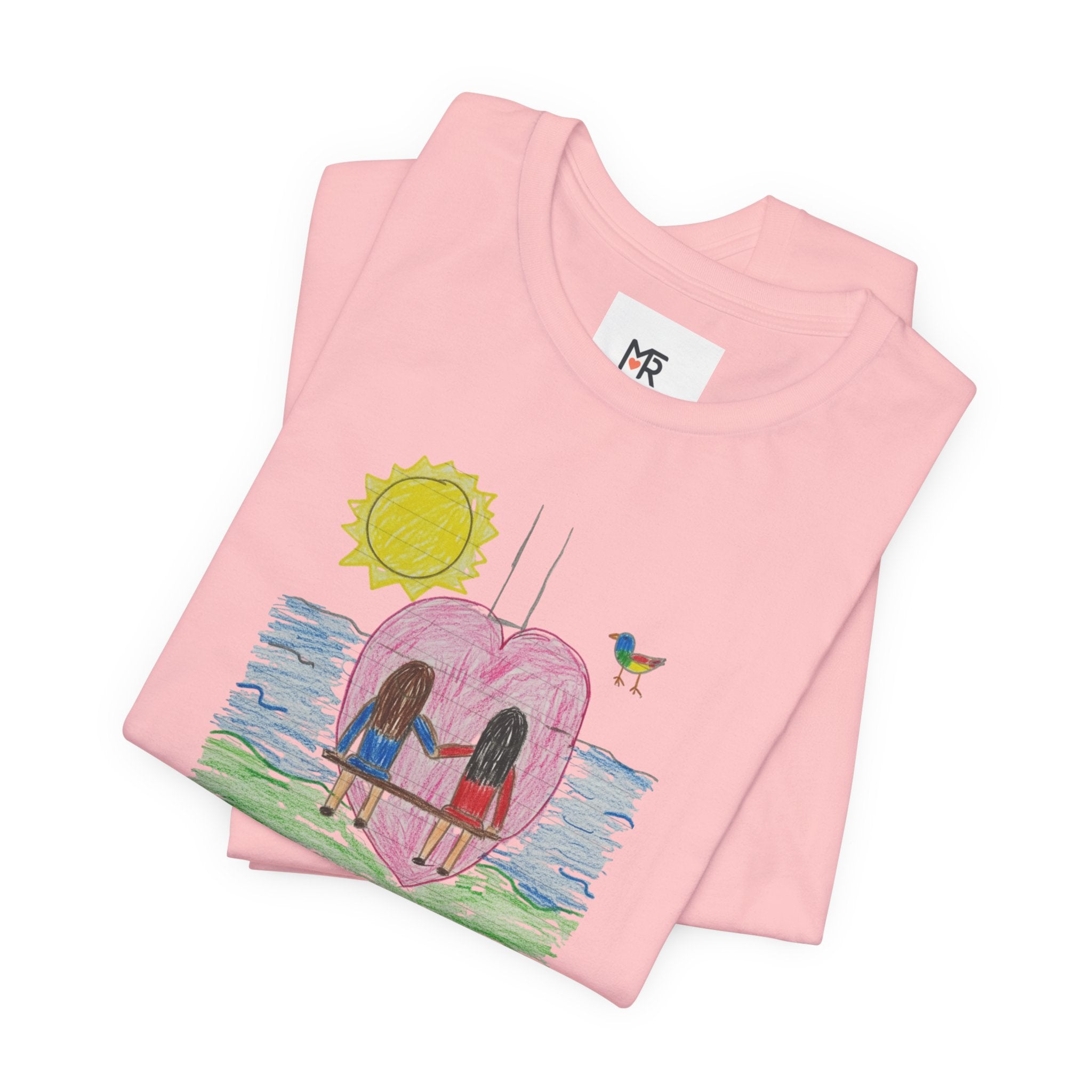 Mother’s Day Kids’ Art T-Shirt — “Pour fête des mères” Custom Children’s Creations Tee