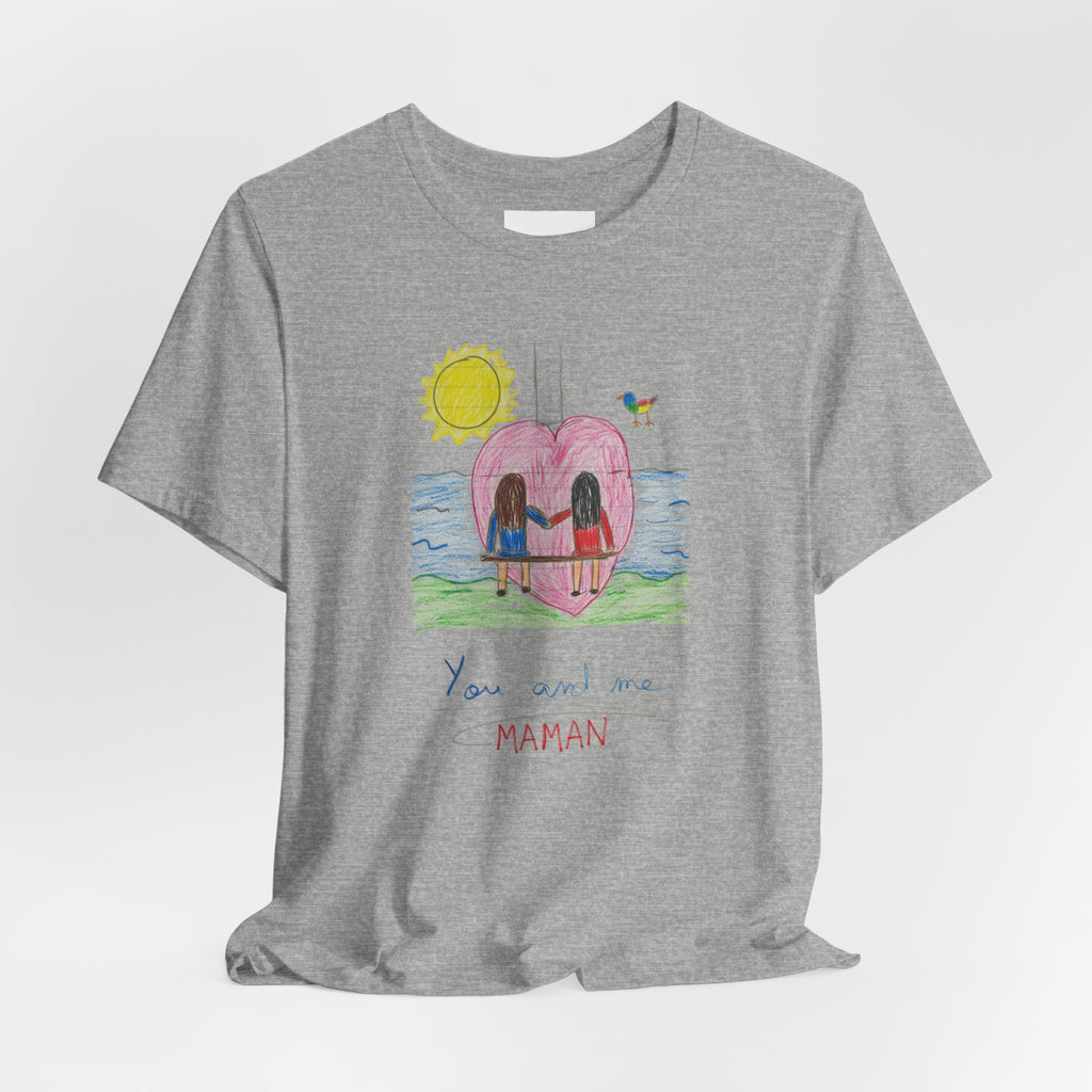 Mother’s Day Kids’ Art T-Shirt — “Pour fête des mères” Custom Children’s Creations Tee