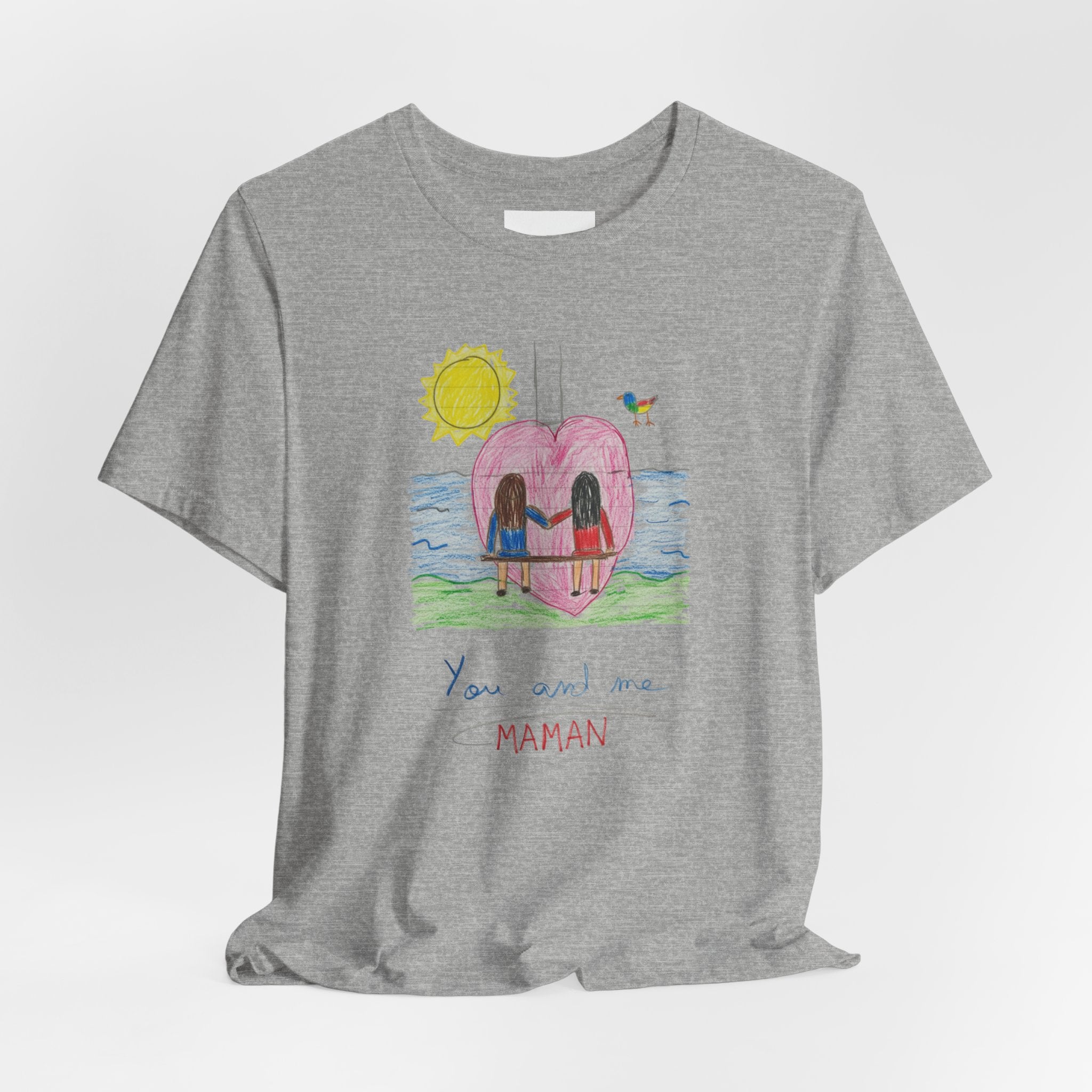 Mother’s Day Kids’ Art T-Shirt — “Pour fête des mères” Custom Children’s Creations Tee