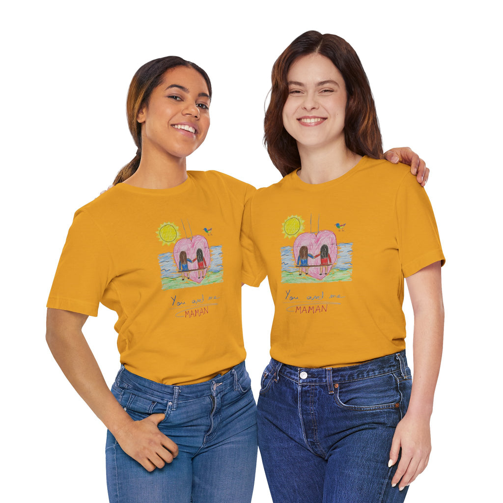 Mother’s Day Kids’ Art T-Shirt — “Pour fête des mères” Custom Children’s Creations Tee