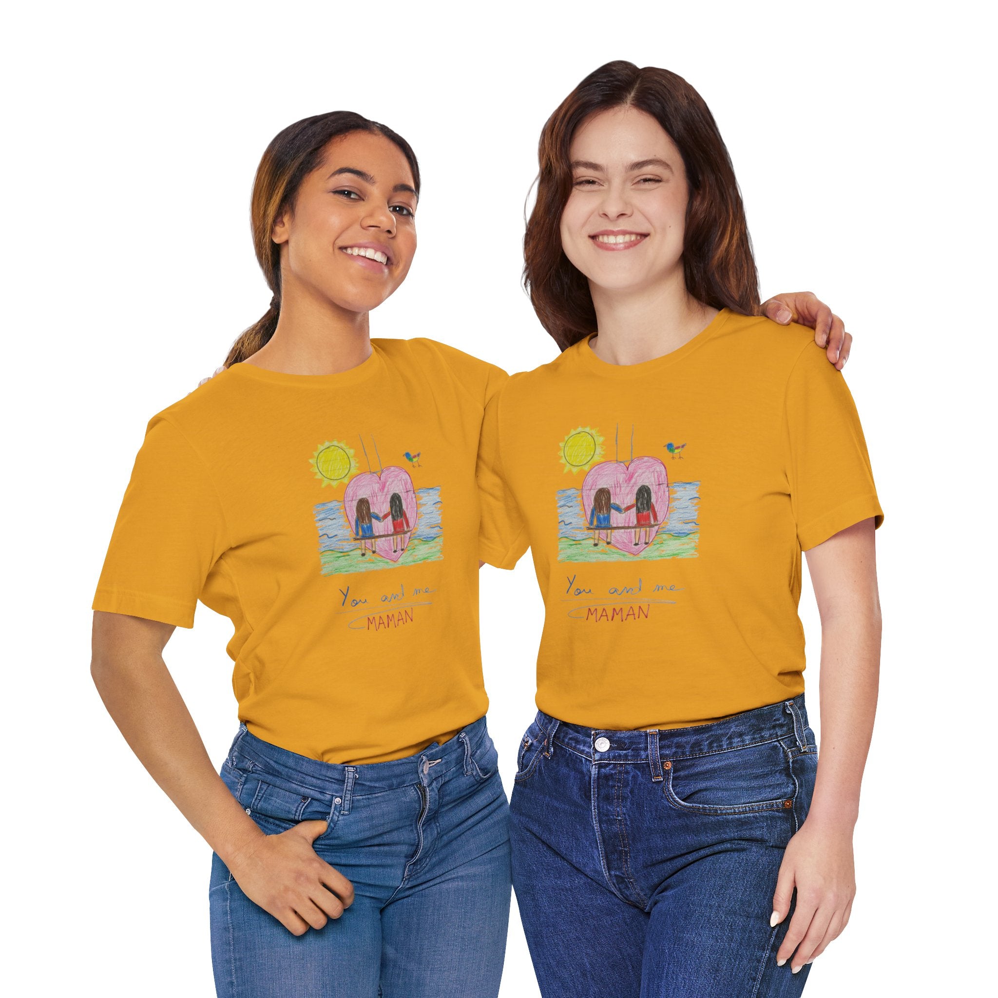 Mother’s Day Kids’ Art T-Shirt — “Pour fête des mères” Custom Children’s Creations Tee