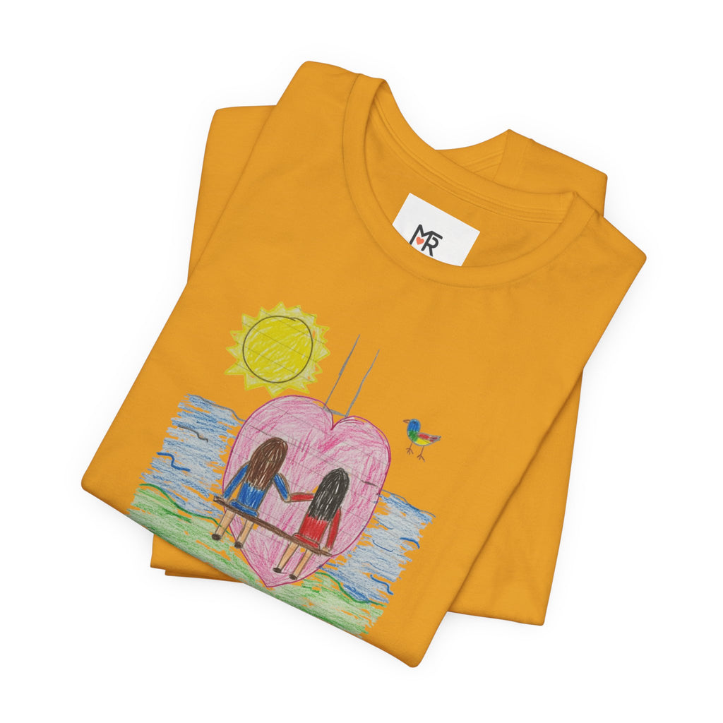 Mother’s Day Kids’ Art T-Shirt — “Pour fête des mères” Custom Children’s Creations Tee
