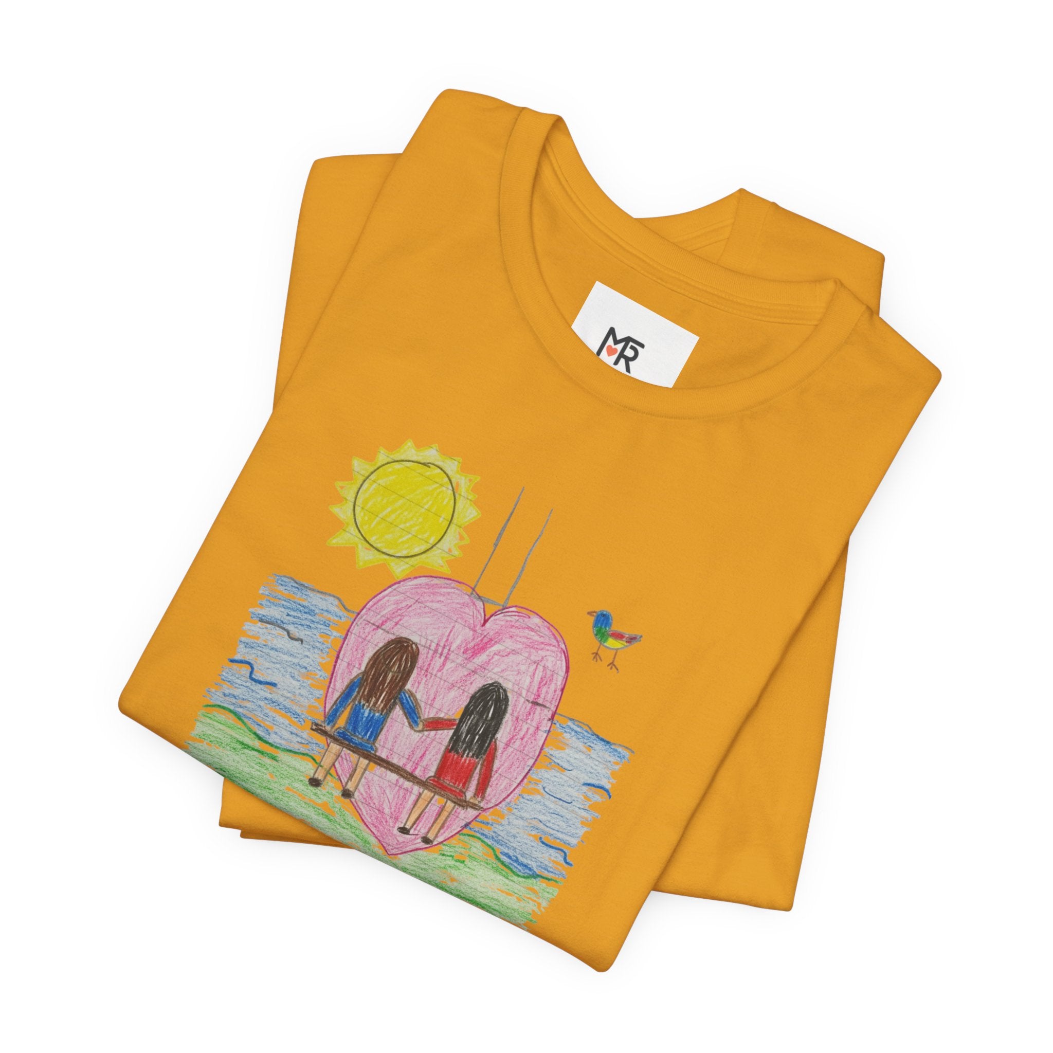 Mother’s Day Kids’ Art T-Shirt — “Pour fête des mères” Custom Children’s Creations Tee