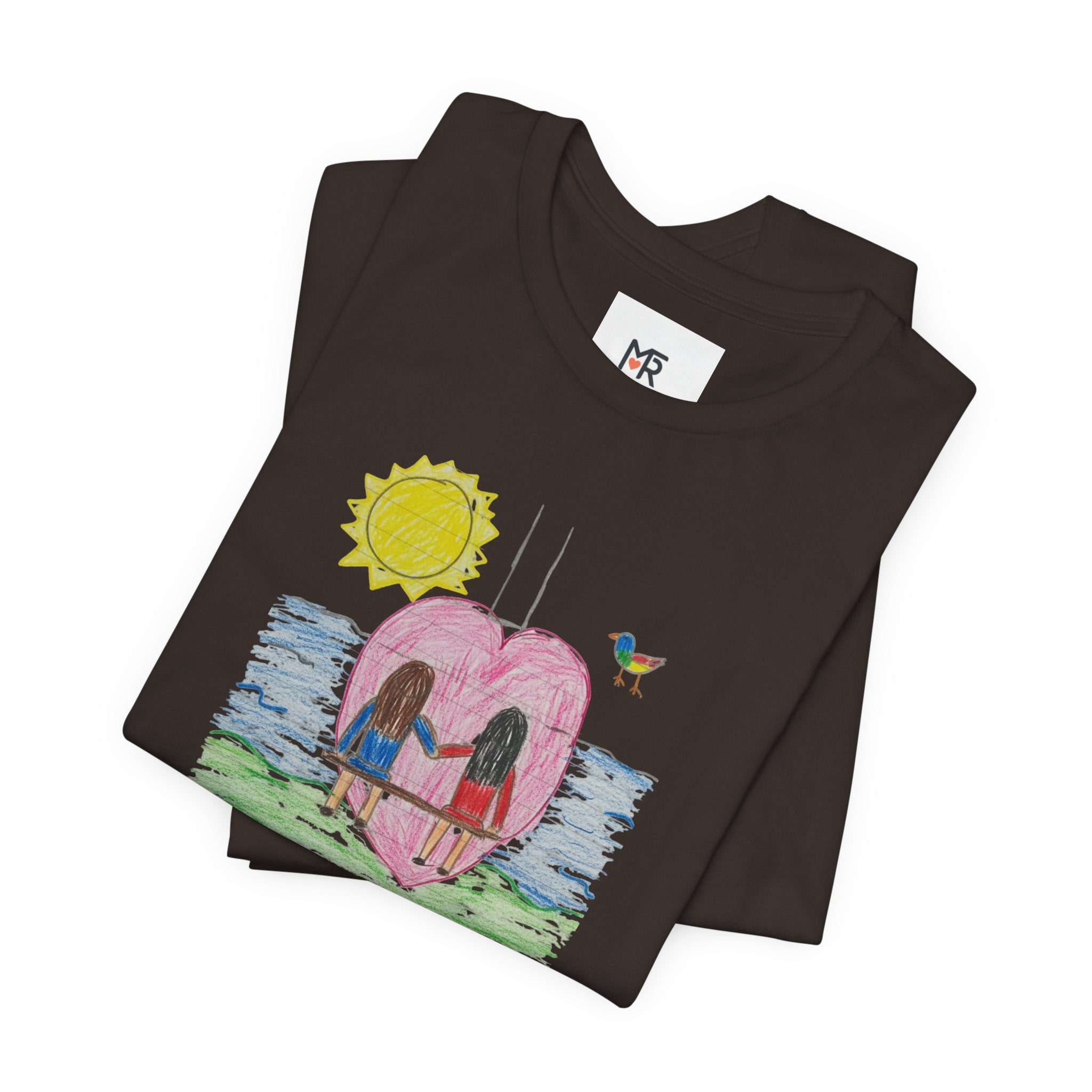 Mother’s Day Kids’ Art T-Shirt — “Pour fête des mères” Custom Children’s Creations Tee