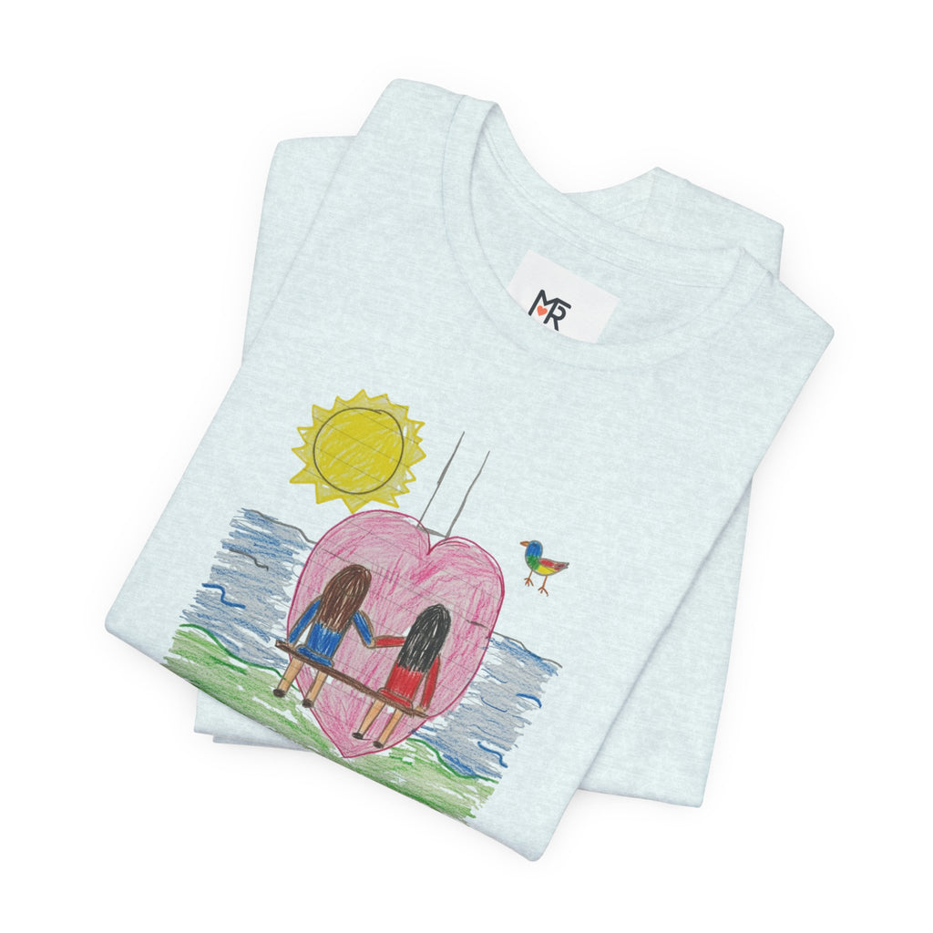 Mother’s Day Kids’ Art T-Shirt — “Pour fête des mères” Custom Children’s Creations Tee