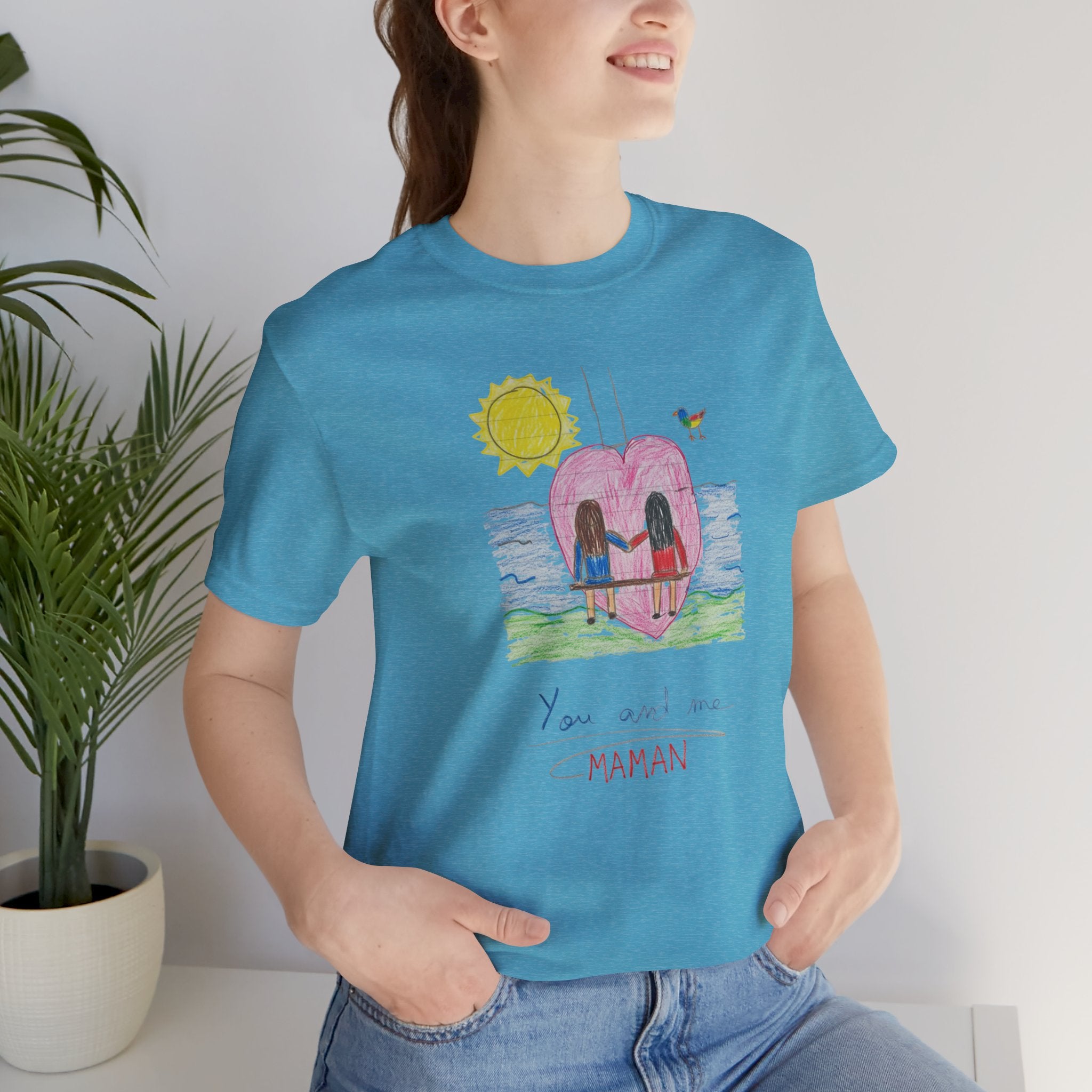 Mother’s Day Kids’ Art T-Shirt — “Pour fête des mères” Custom Children’s Creations Tee