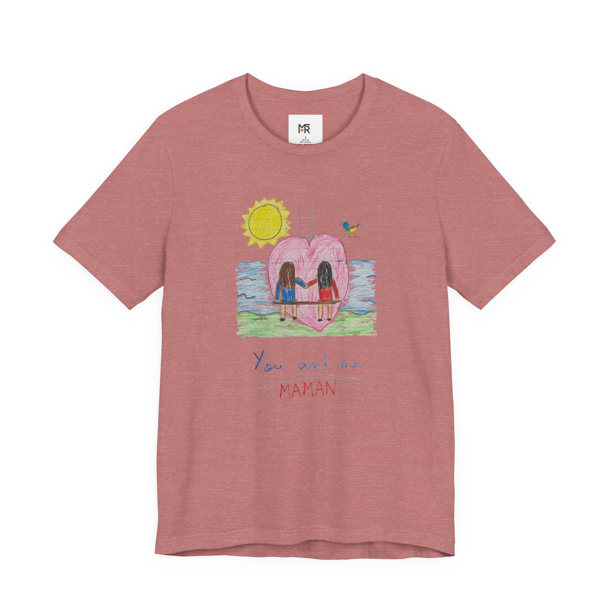 Mother’s Day Kids’ Art T-Shirt — “Pour fête des mères” Custom Children’s Creations Tee