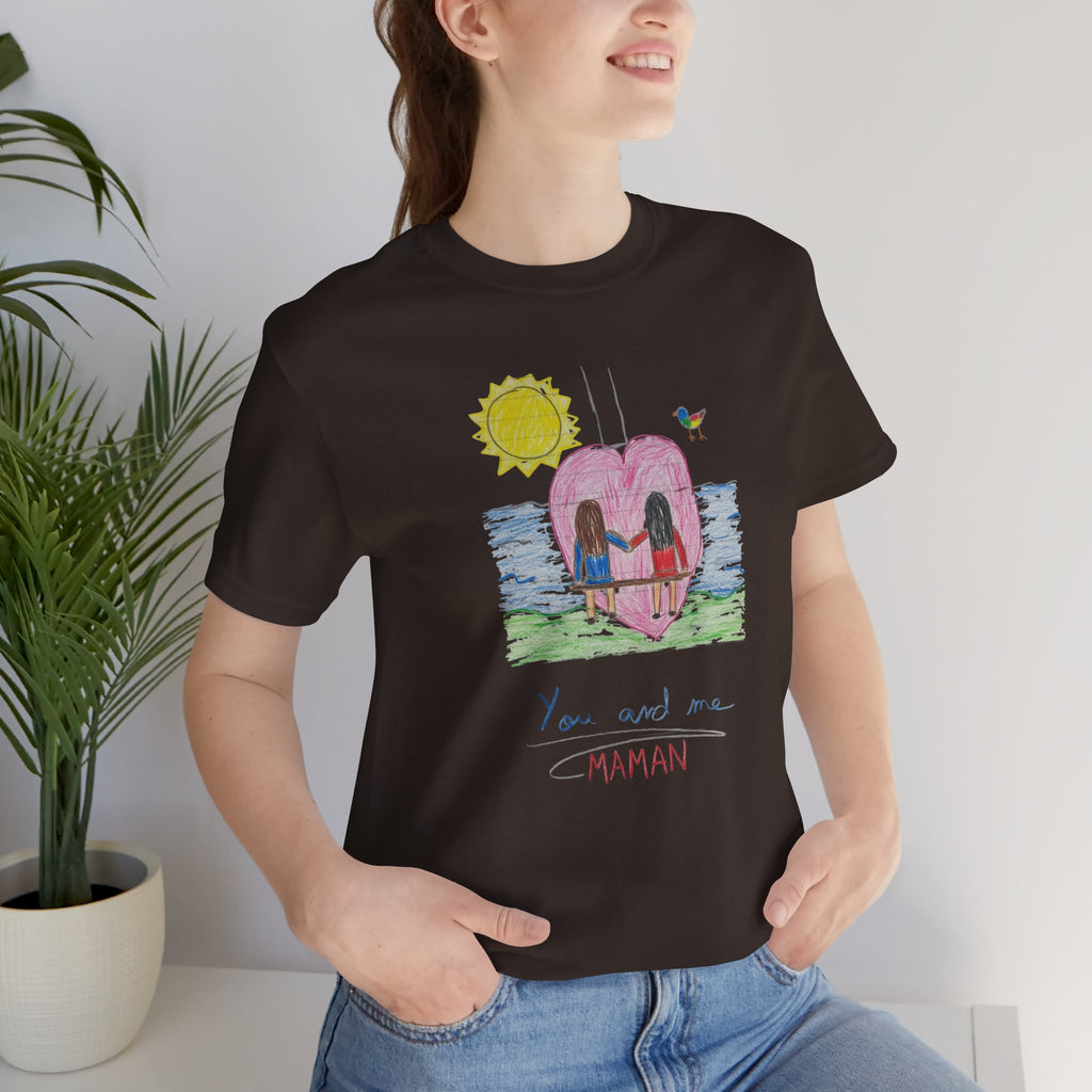Mother’s Day Kids’ Art T-Shirt — “Pour fête des mères” Custom Children’s Creations Tee
