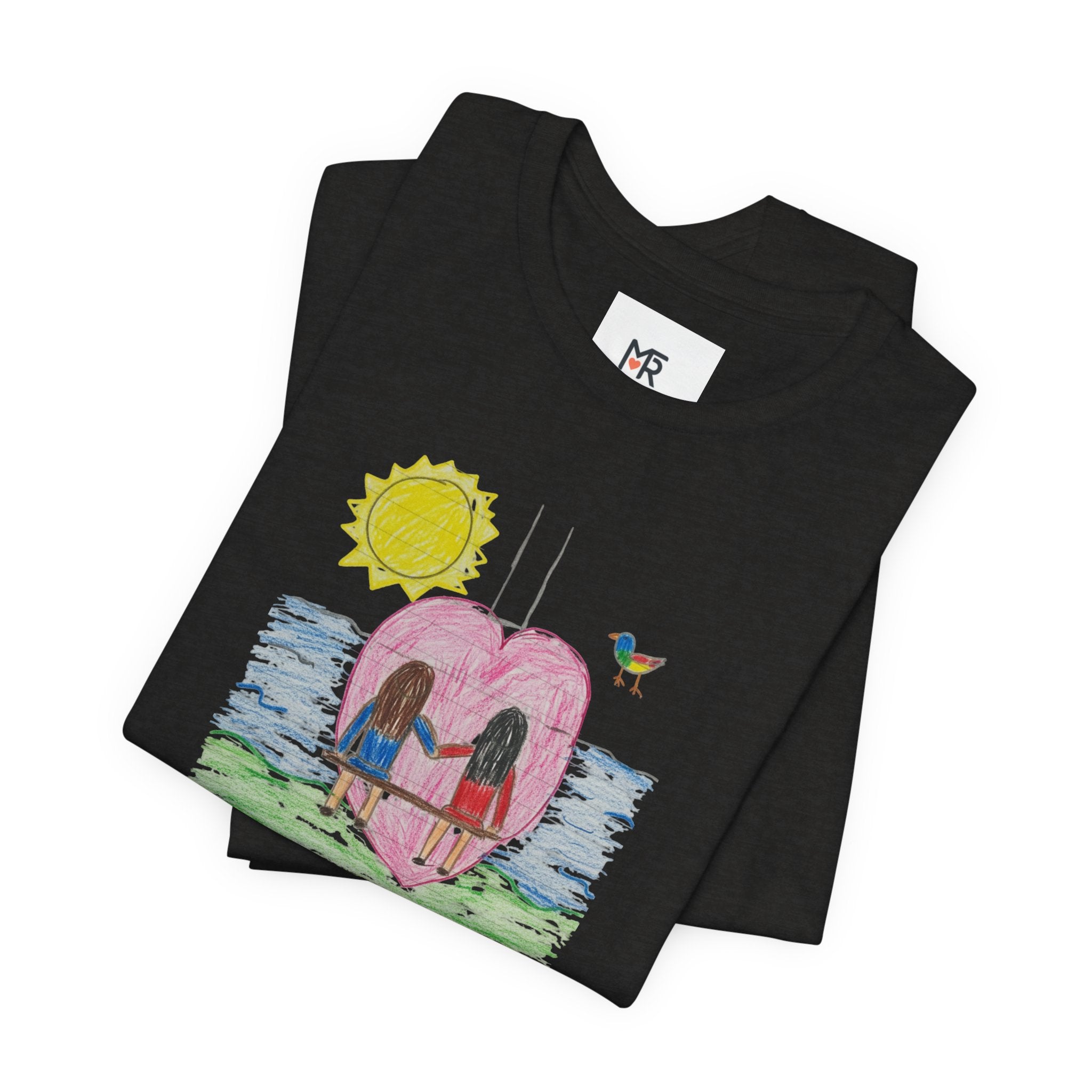 Mother’s Day Kids’ Art T-Shirt — “Pour fête des mères” Custom Children’s Creations Tee