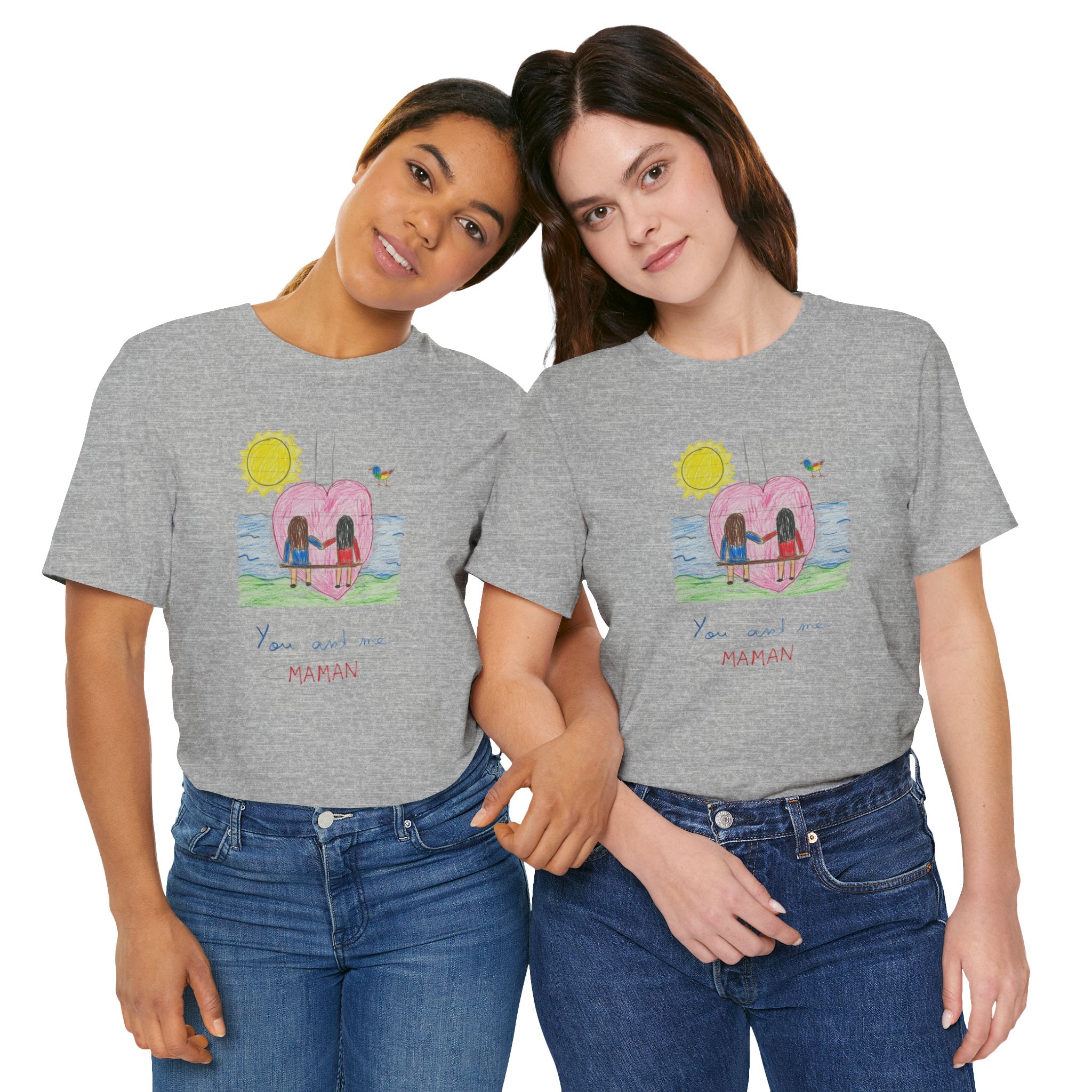 Mother’s Day Kids’ Art T-Shirt — “Pour fête des mères” Custom Children’s Creations Tee