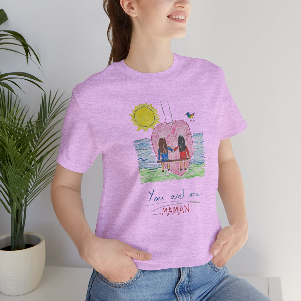 Mother’s Day Kids’ Art T-Shirt — “Pour fête des mères” Custom Children’s Creations Tee