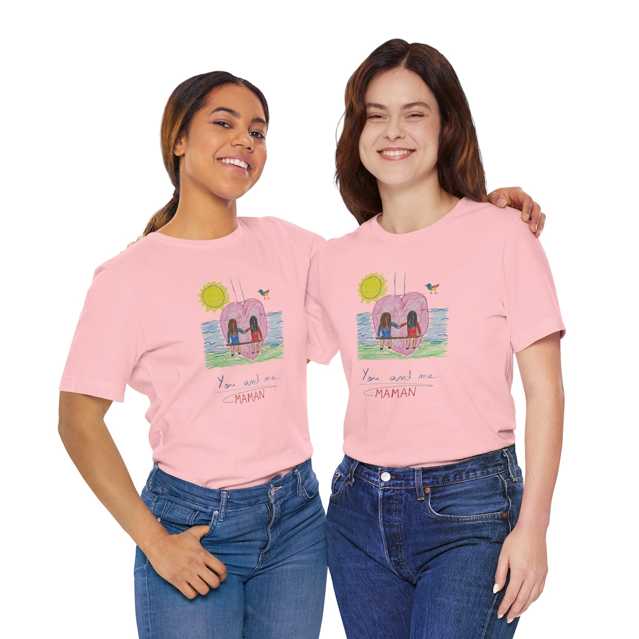 Mother’s Day Kids’ Art T-Shirt — “Pour fête des mères” Custom Children’s Creations Tee