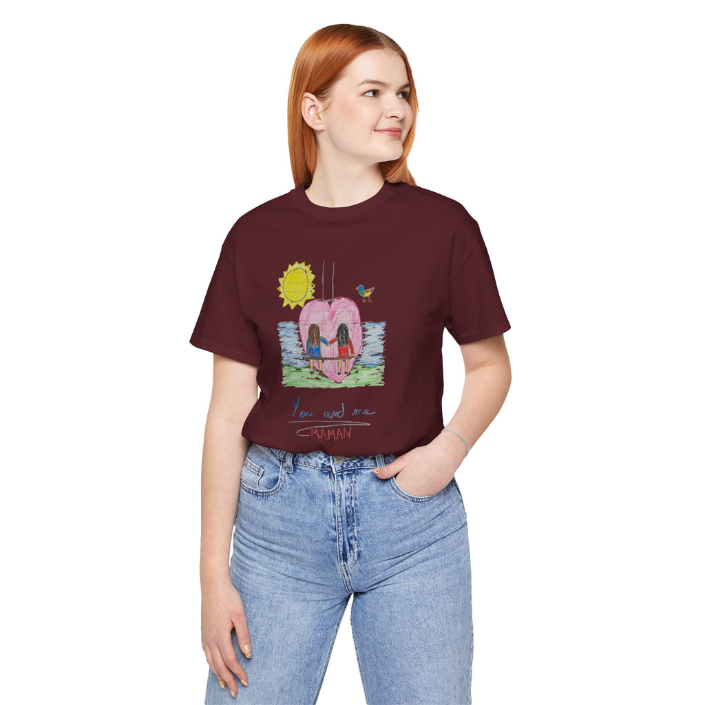 Mother’s Day Kids’ Art T-Shirt — “Pour fête des mères” Custom Children’s Creations Tee