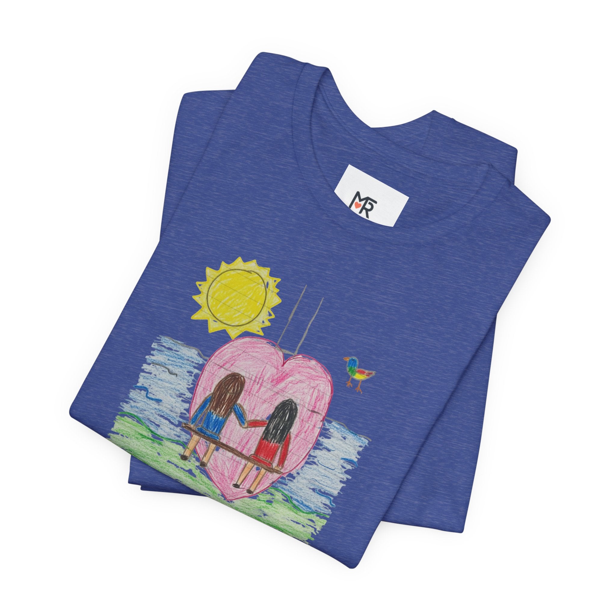 Mother’s Day Kids’ Art T-Shirt — “Pour fête des mères” Custom Children’s Creations Tee