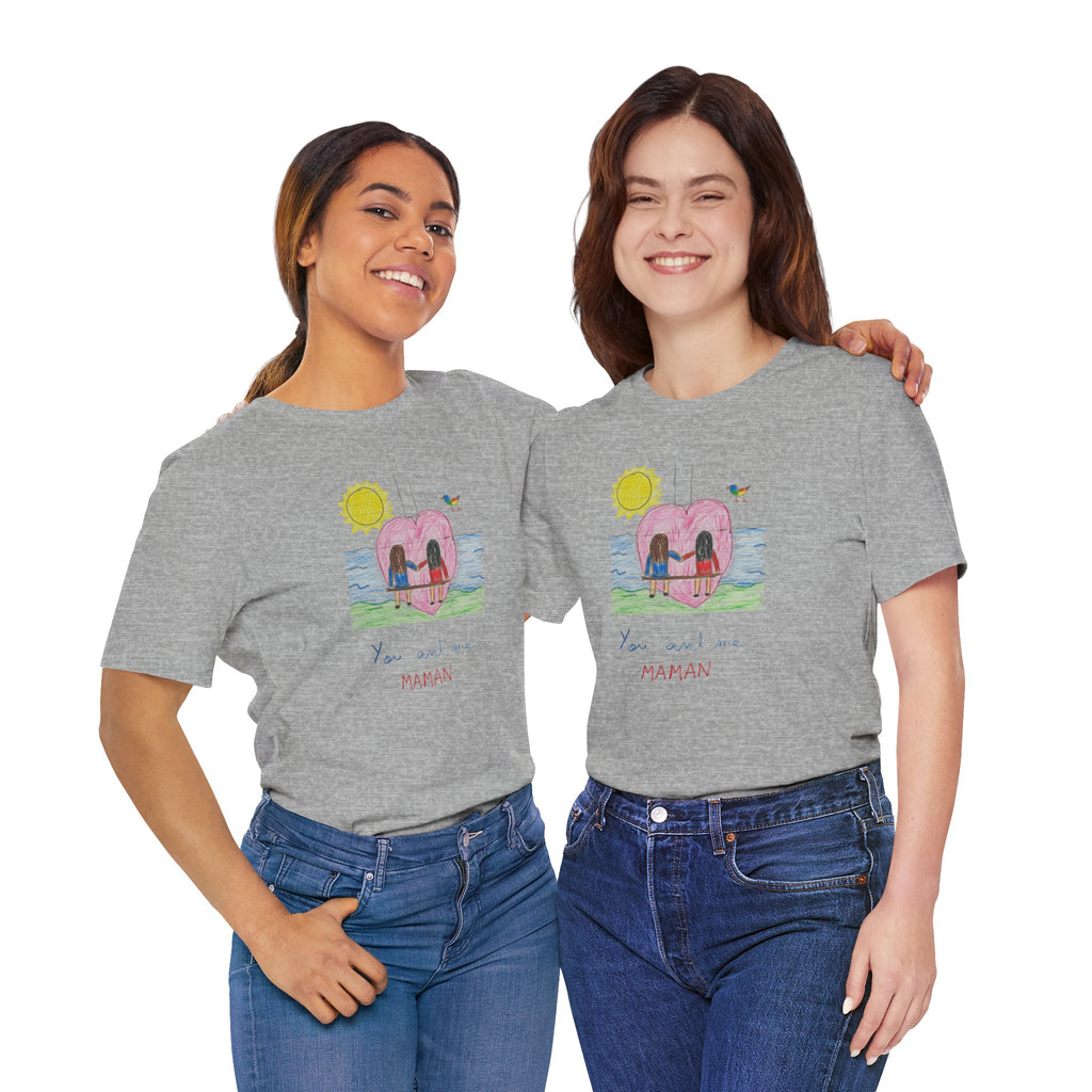 Mother’s Day Kids’ Art T-Shirt — “Pour fête des mères” Custom Children’s Creations Tee