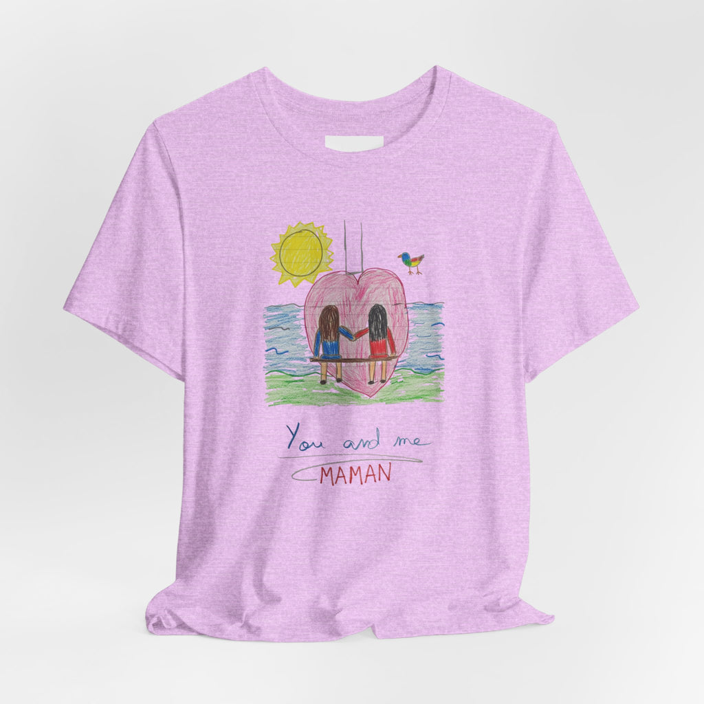 Mother’s Day Kids’ Art T-Shirt — “Pour fête des mères” Custom Children’s Creations Tee