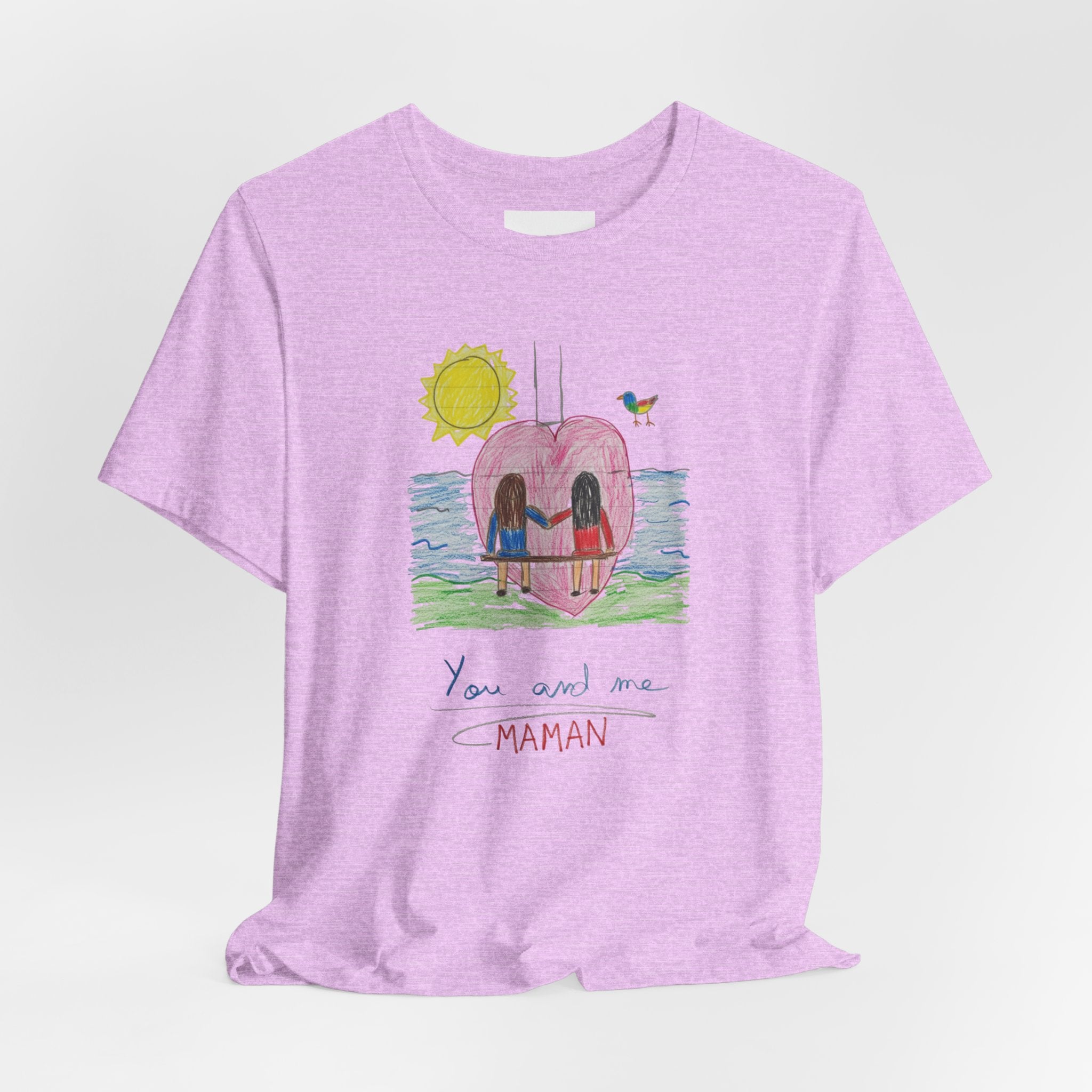 Mother’s Day Kids’ Art T-Shirt — “Pour fête des mères” Custom Children’s Creations Tee