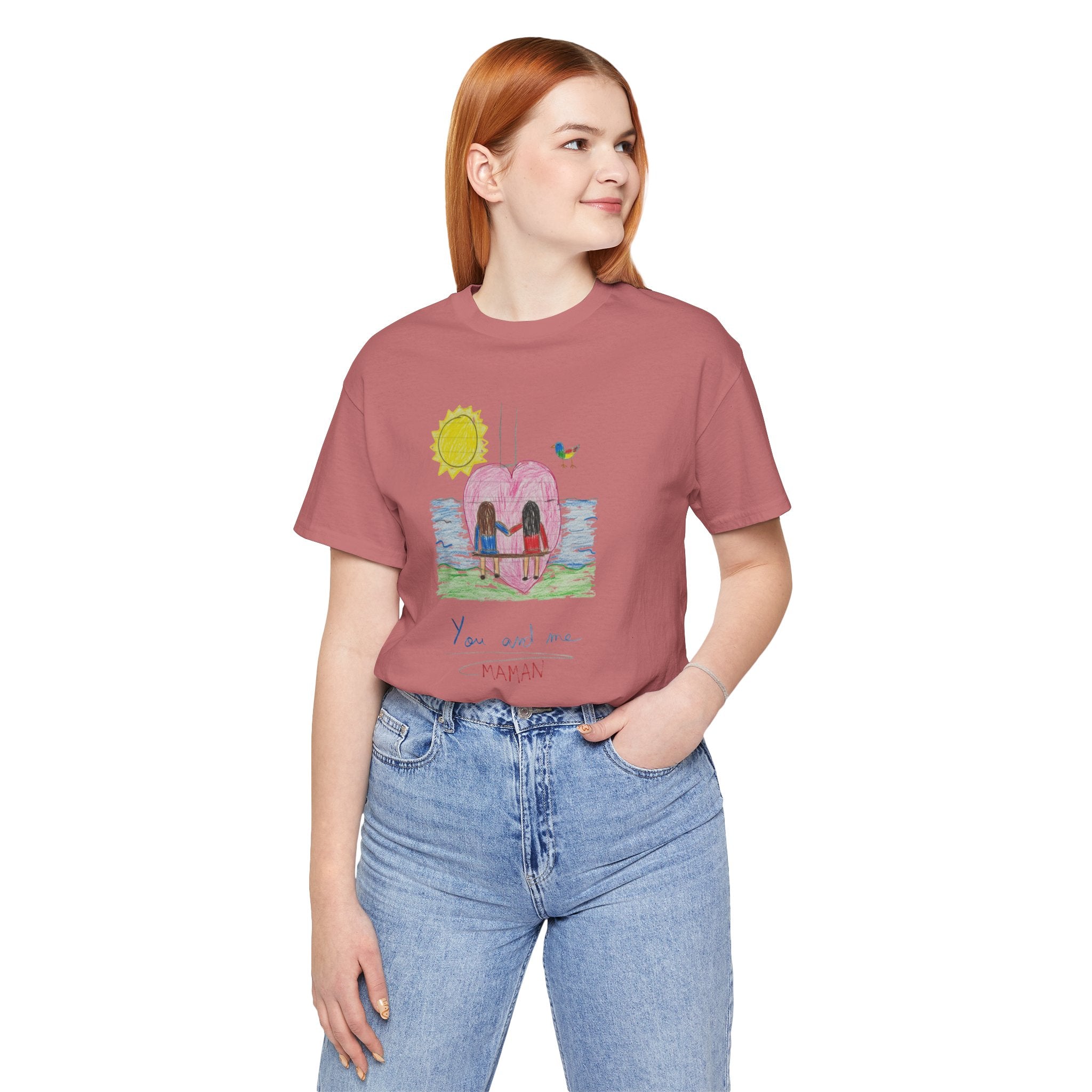Mother’s Day Kids’ Art T-Shirt — “Pour fête des mères” Custom Children’s Creations Tee