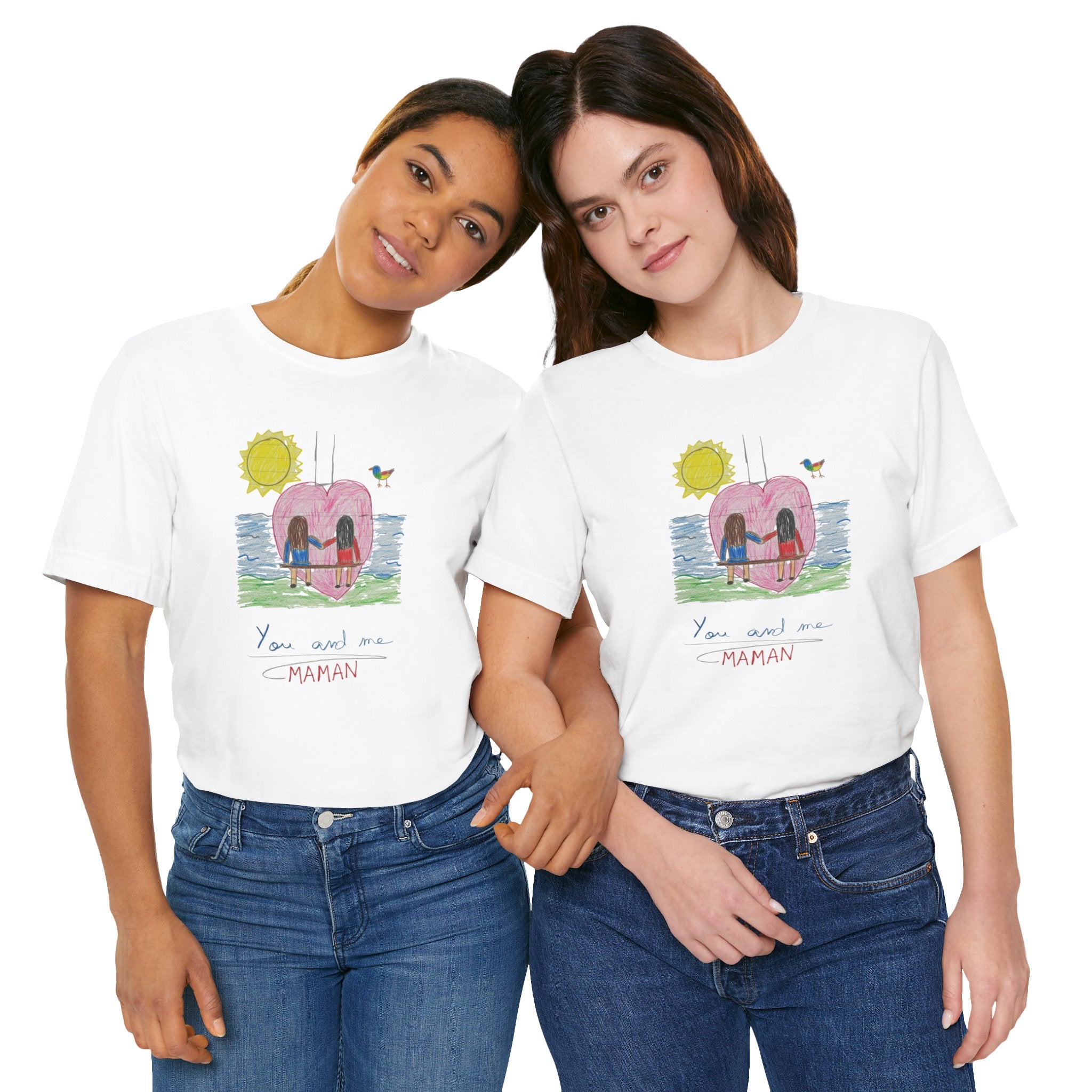 Mother’s Day Kids’ Art T-Shirt — “Pour fête des mères” Custom Children’s Creations Tee