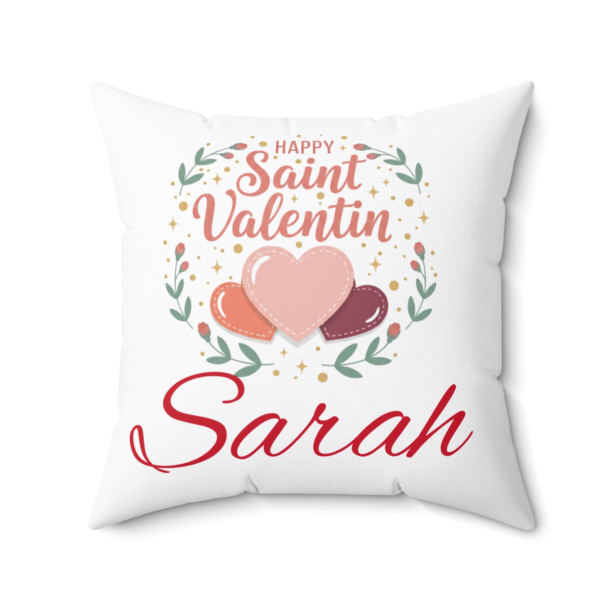 Valentine's Day Personalized Square Pillow — Saint Valentin Gift