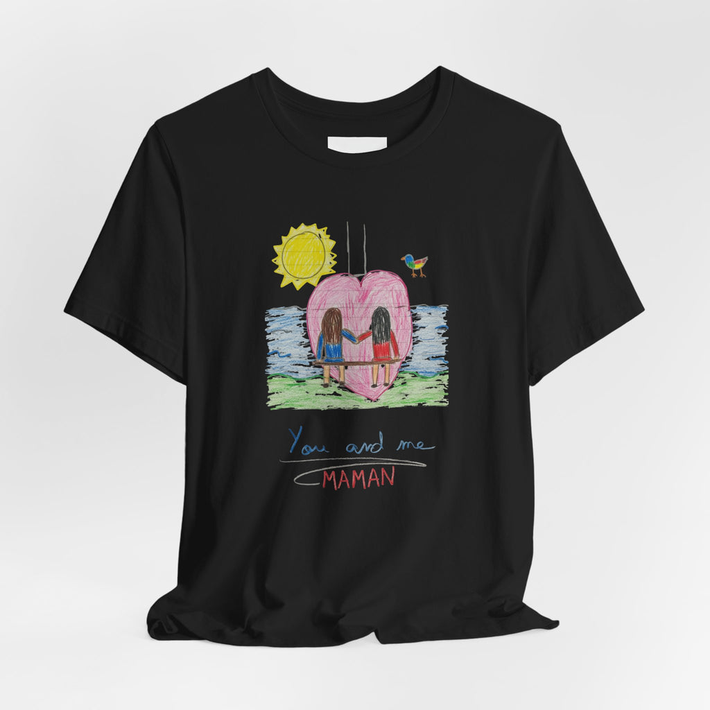 Mother’s Day Kids’ Art T-Shirt — “Pour fête des mères” Custom Children’s Creations Tee