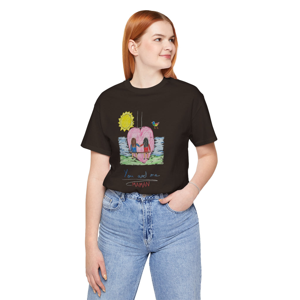 Mother’s Day Kids’ Art T-Shirt — “Pour fête des mères” Custom Children’s Creations Tee