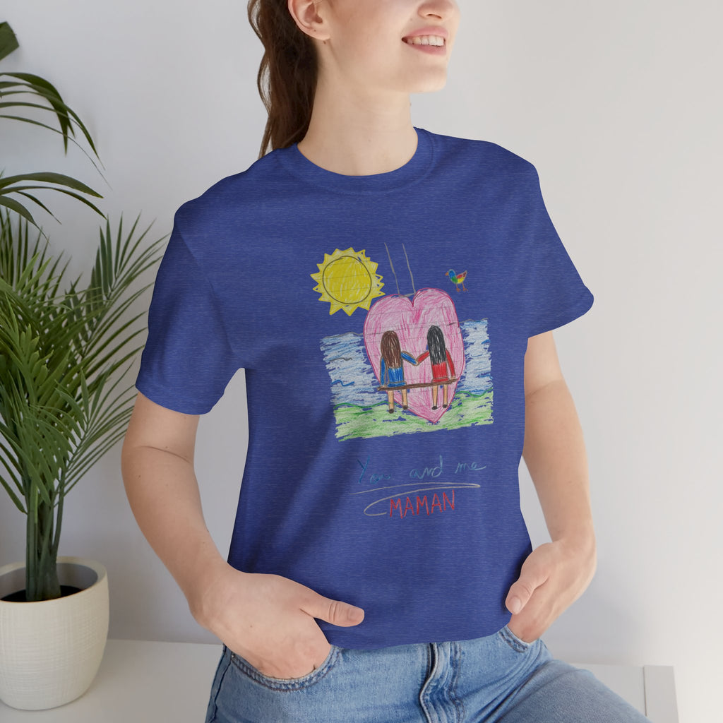 Mother’s Day Kids’ Art T-Shirt — “Pour fête des mères” Custom Children’s Creations Tee