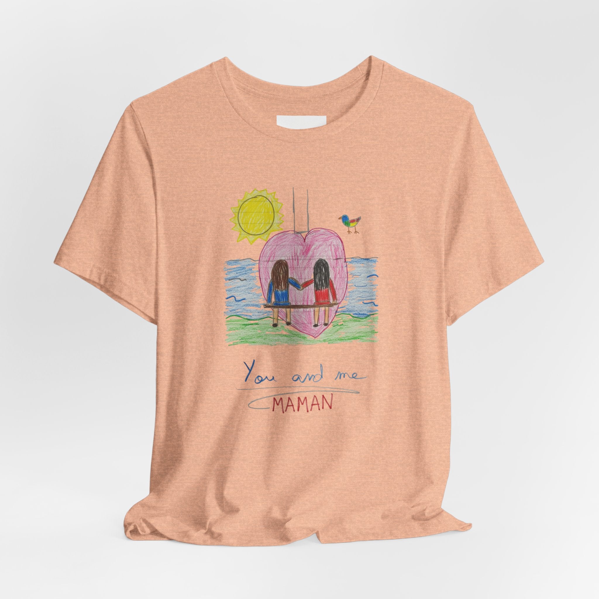 Mother’s Day Kids’ Art T-Shirt — “Pour fête des mères” Custom Children’s Creations Tee