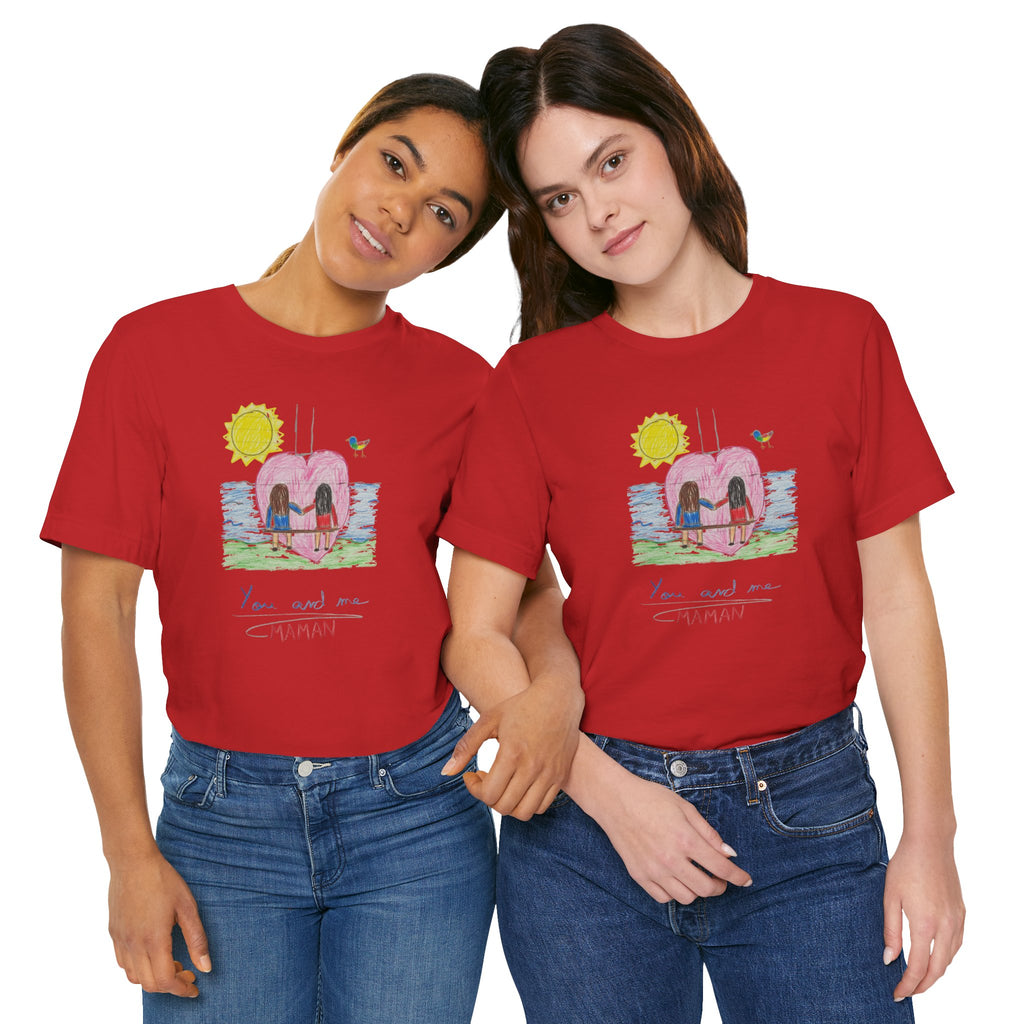 Mother’s Day Kids’ Art T-Shirt — “Pour fête des mères” Custom Children’s Creations Tee