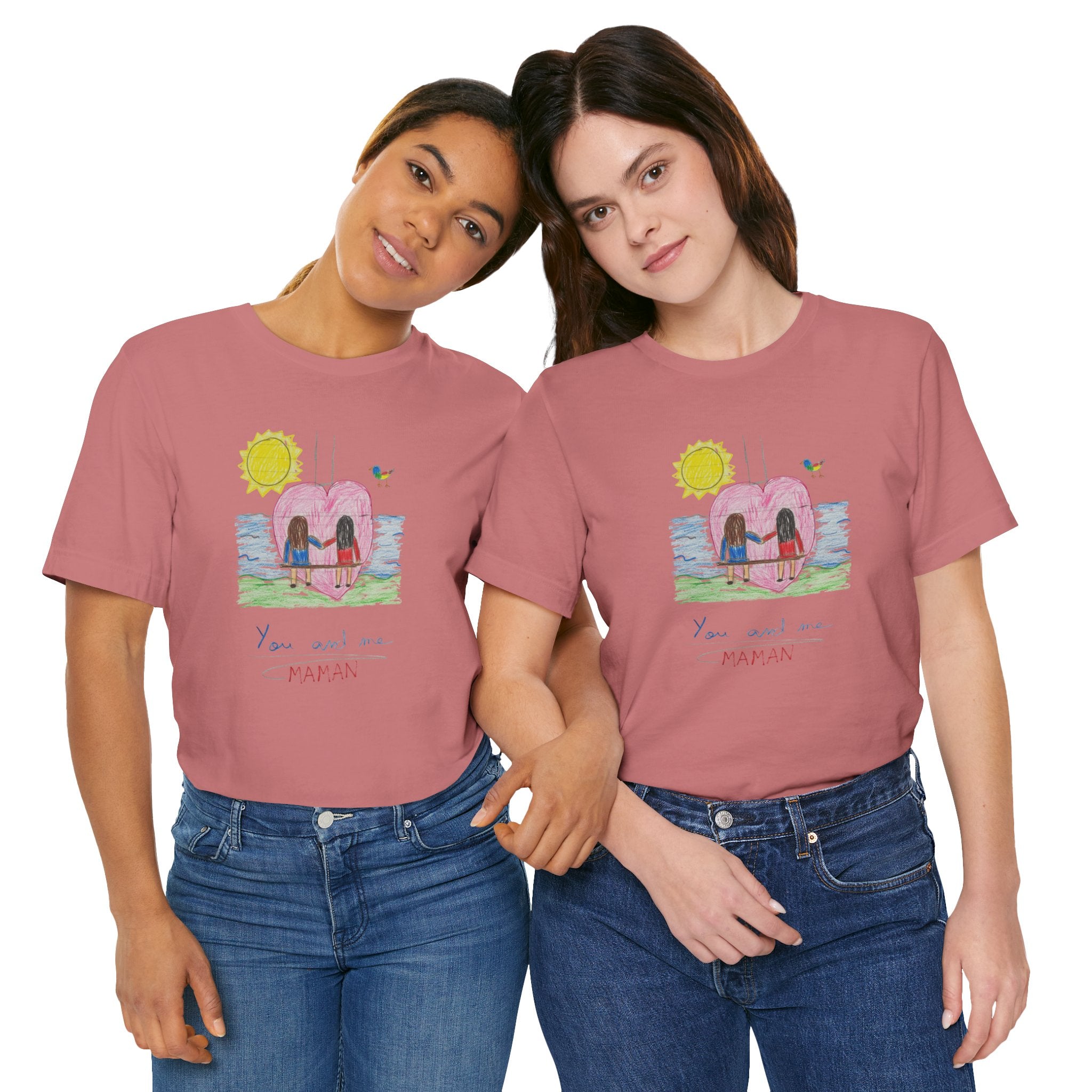 Mother’s Day Kids’ Art T-Shirt — “Pour fête des mères” Custom Children’s Creations Tee
