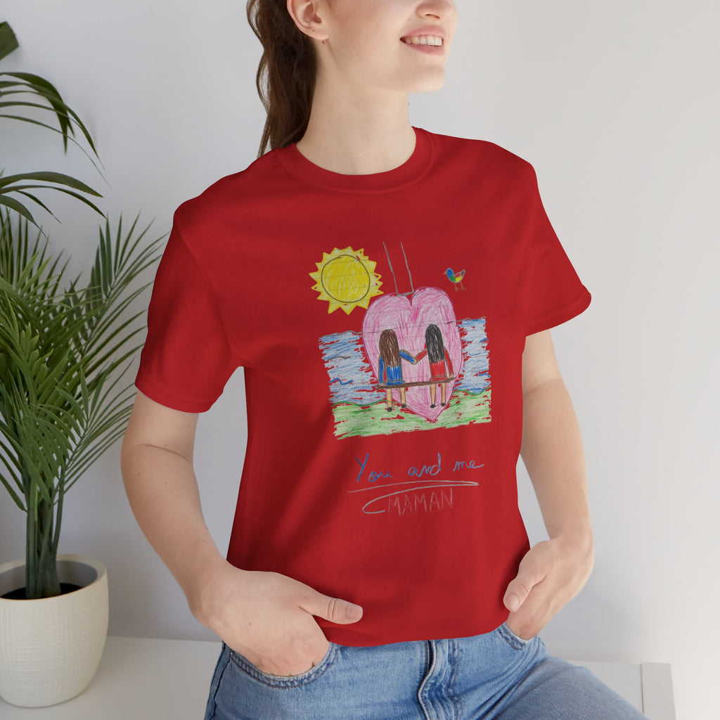 Mother’s Day Kids’ Art T-Shirt — “Pour fête des mères” Custom Children’s Creations Tee