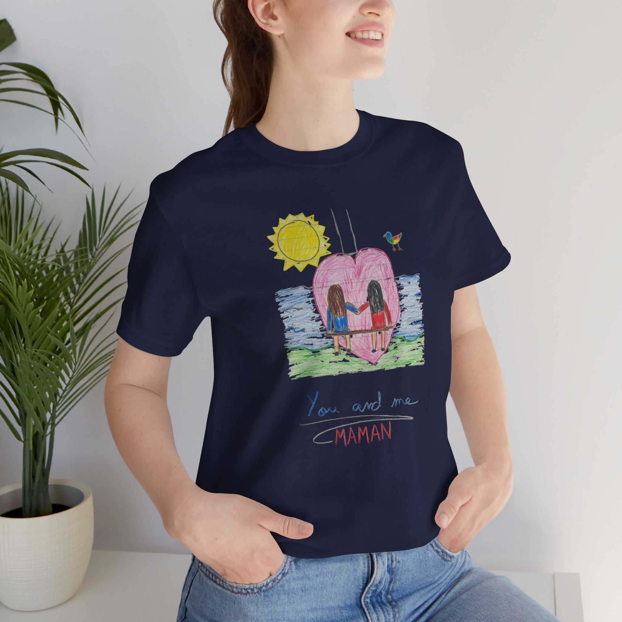 Mother’s Day Kids’ Art T-Shirt — “Pour fête des mères” Custom Children’s Creations Tee