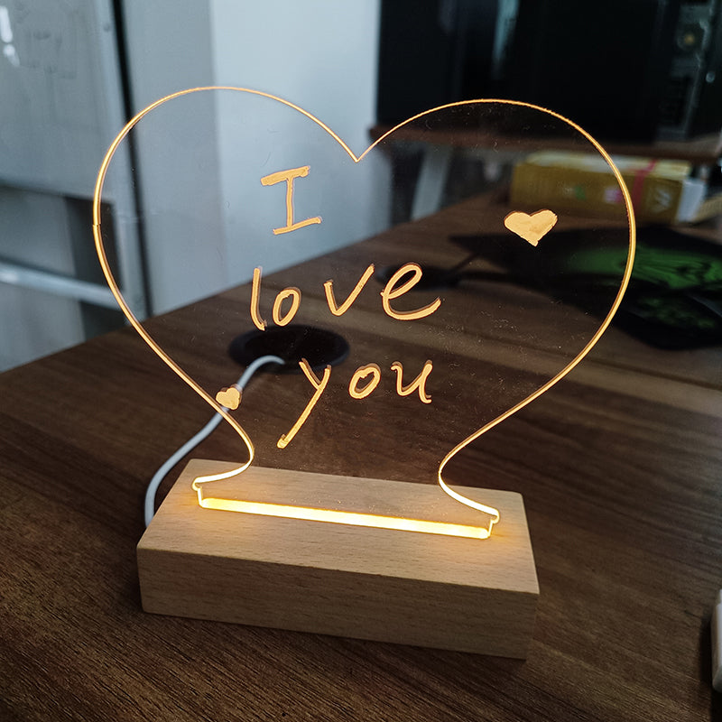 Lampe LED Message Board – Tableau Acrylique Lumineux avec Stylo | Cadeau Original & Déco Ambiance