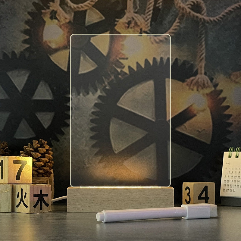 Lampe LED Message Board – Tableau Acrylique Lumineux avec Stylo | Cadeau Original & Déco Ambiance